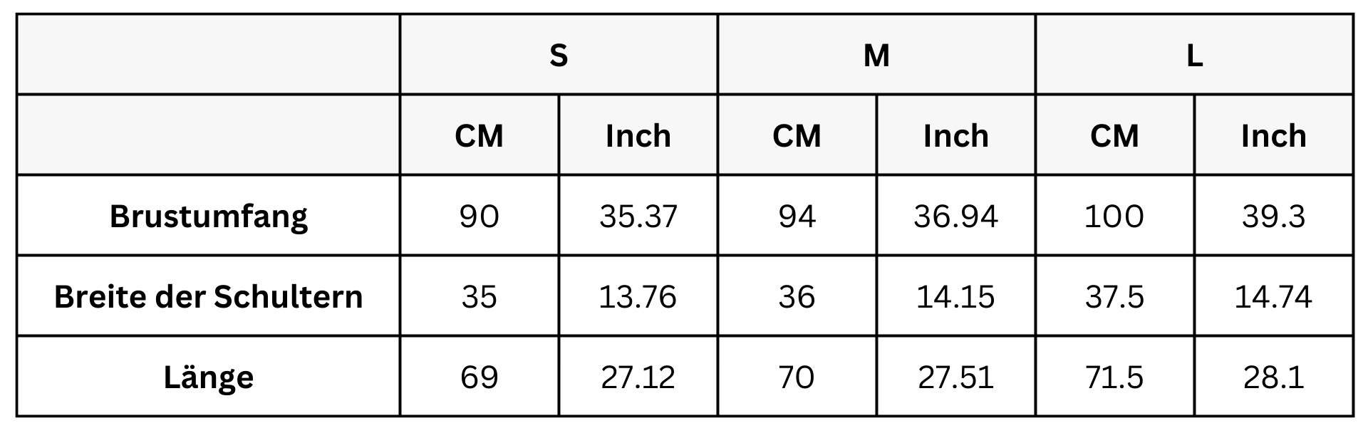 Size Guide