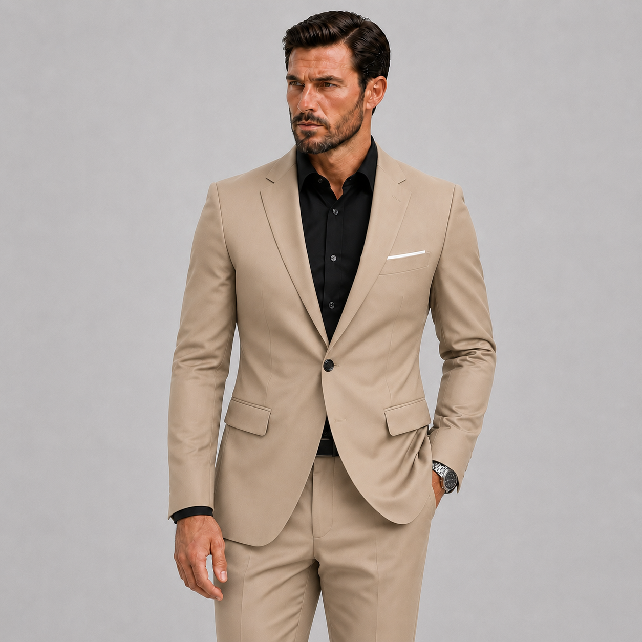 Eleganter Herren Slim-Fit Anzug für festliche Anlässe & Hochzeiten - - Pakken - Lunelle