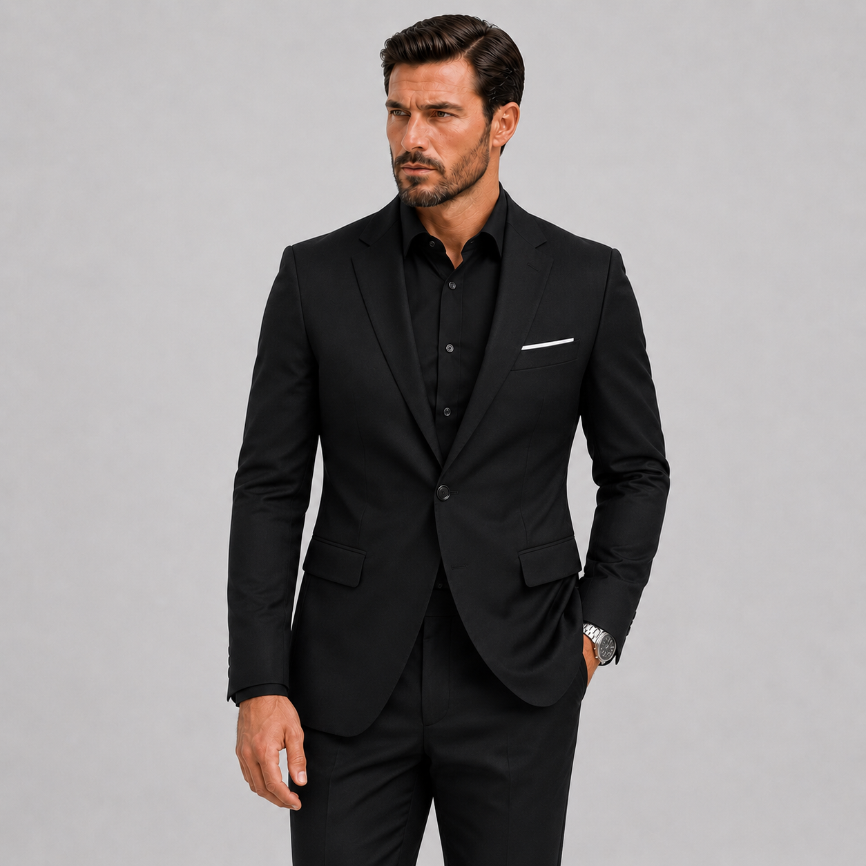 Eleganter Herren Slim-Fit Anzug für festliche Anlässe & Hochzeiten - - Pakken - Lunelle
