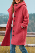 Damen Stylische Kapuzenjacke mit zeitgemäßem Kragen