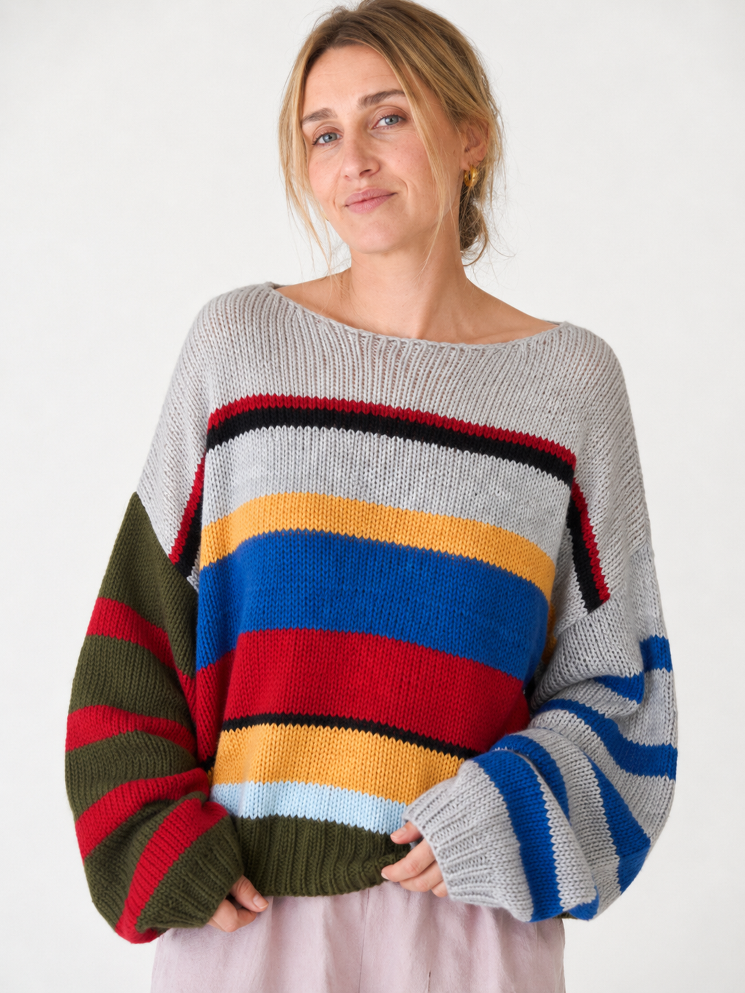 Camila | Damen-Winter-Strickpullover in Mehrfarben - Mehrfarbig - Sweater - Concept Fashionlab