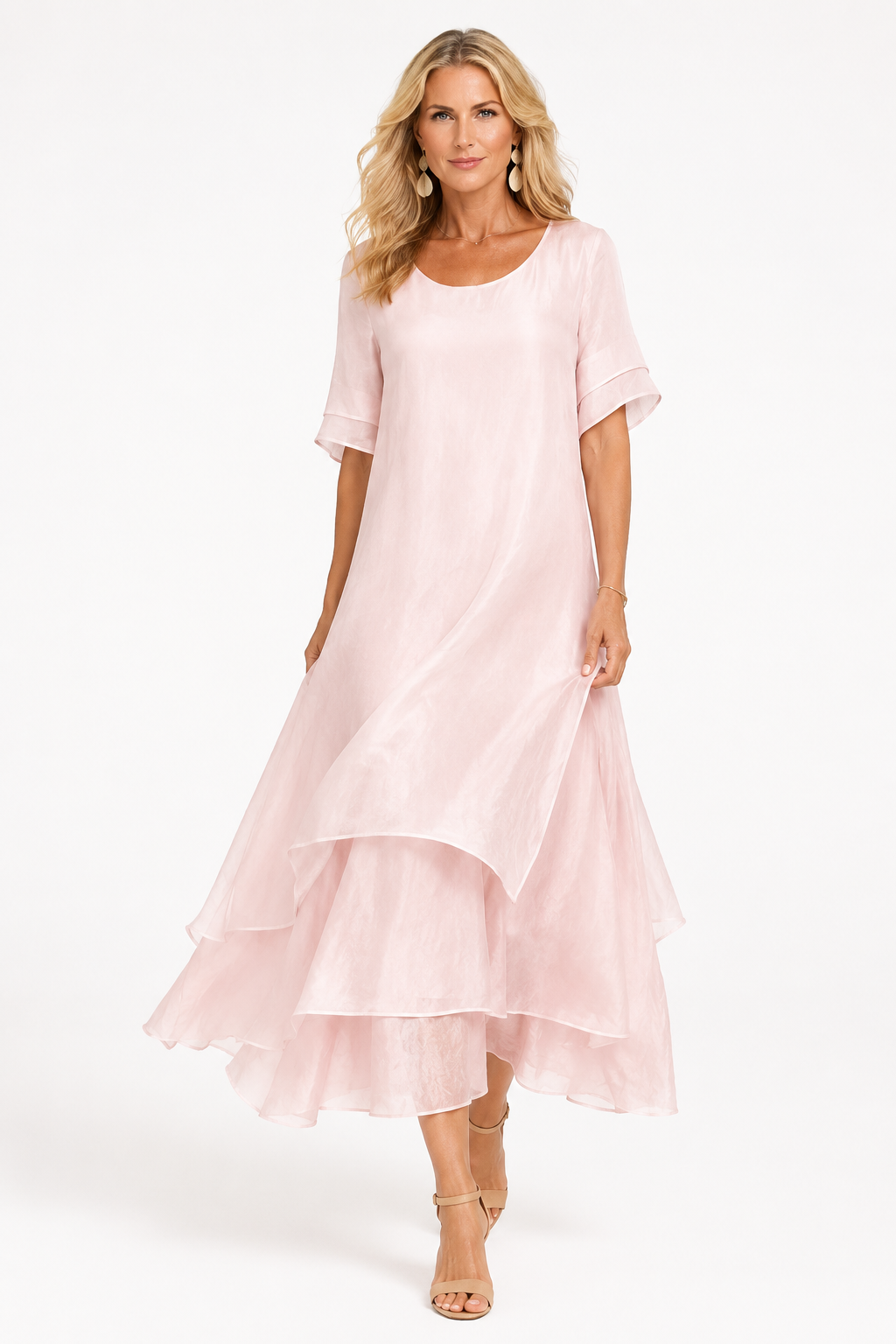 Damenkleid Elegant Fließend - Zeitloser Stil für jeden Anlass - Pink (Almost sold out) - Dress - Concept Fashionlab