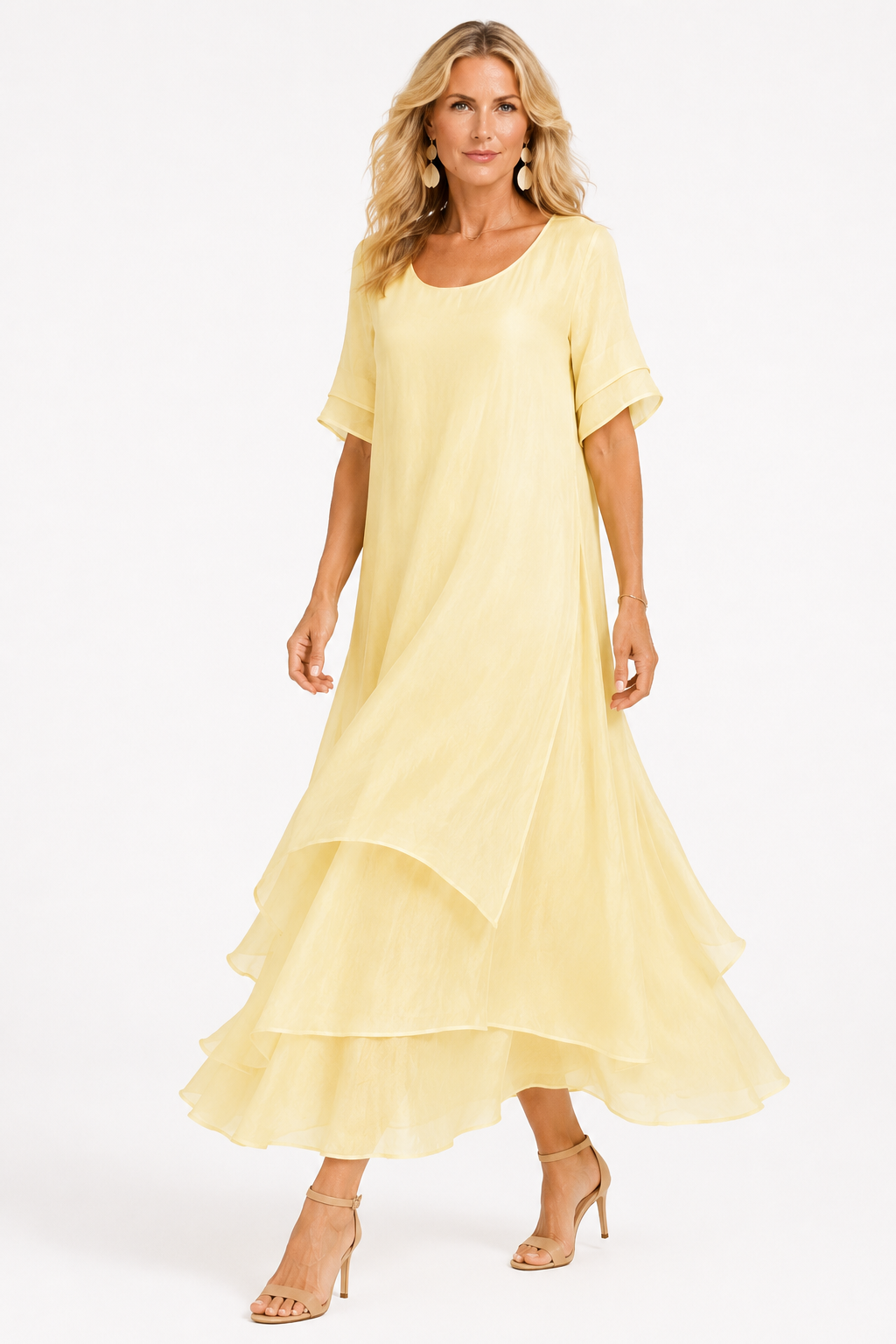 Damenkleid Elegant Fließend - Zeitloser Stil für jeden Anlass - Yellow (Almost sold out) - Dress - Concept Fashionlab