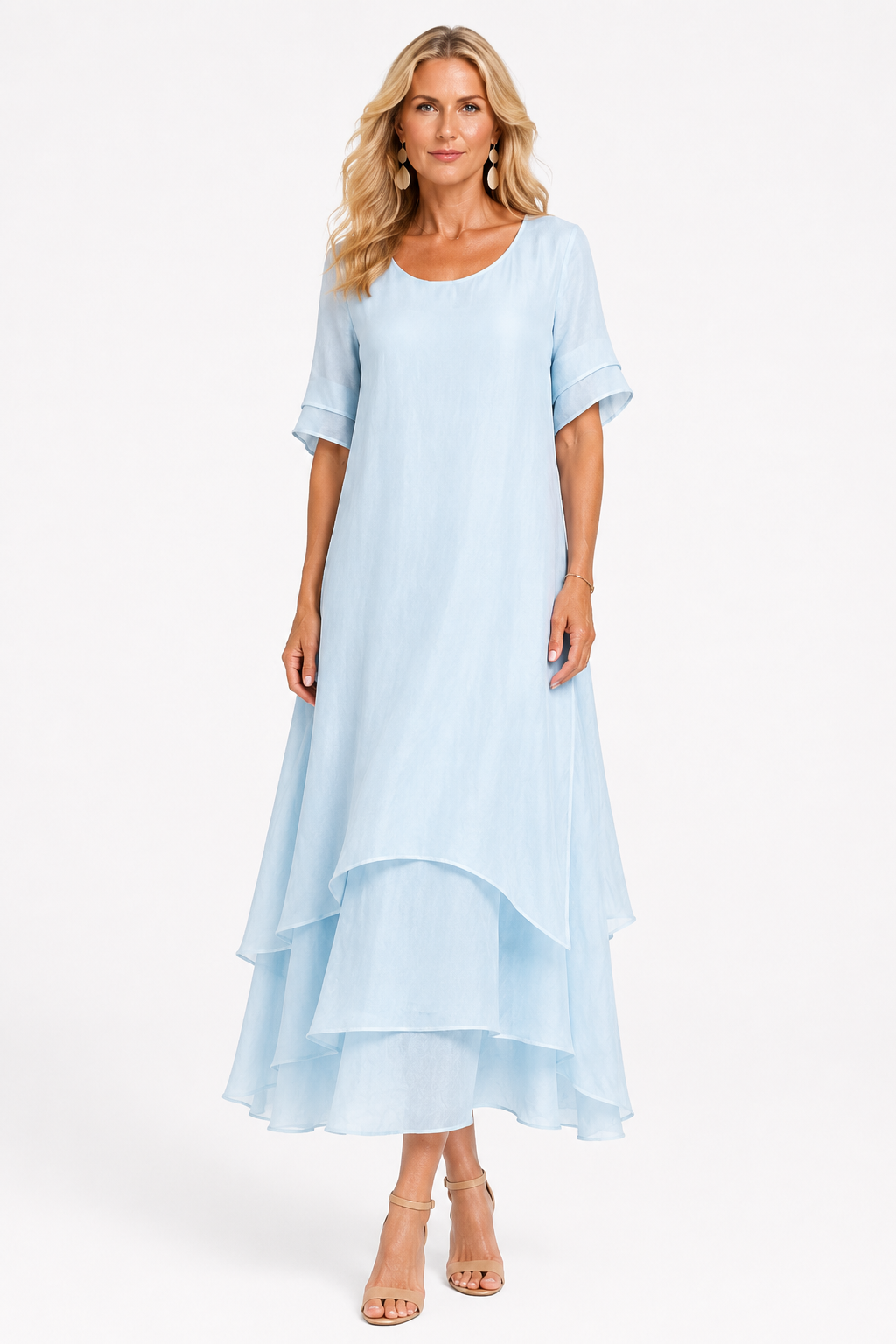 Damenkleid Elegant Fließend - Zeitloser Stil für jeden Anlass - Blue - Dress - Concept Fashionlab