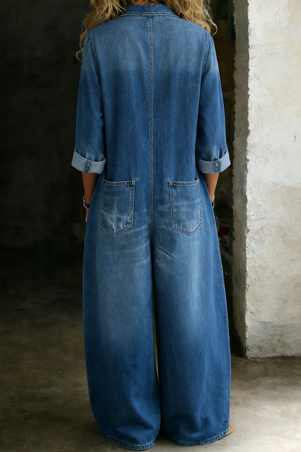 Lena | Lässiger Komfort Jumpsuit - - - Denim Collection