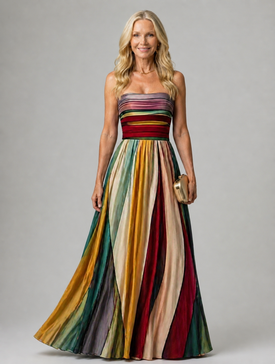 Müheloses trägerloses A-Linien-Kleid - - - DUUWE