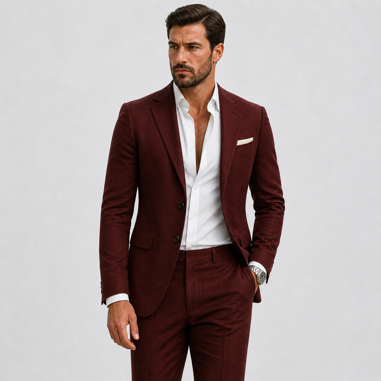 Herren Leinenanzug Slim-Fit - Sommerliche Eleganz - - Suits - Lunelle
