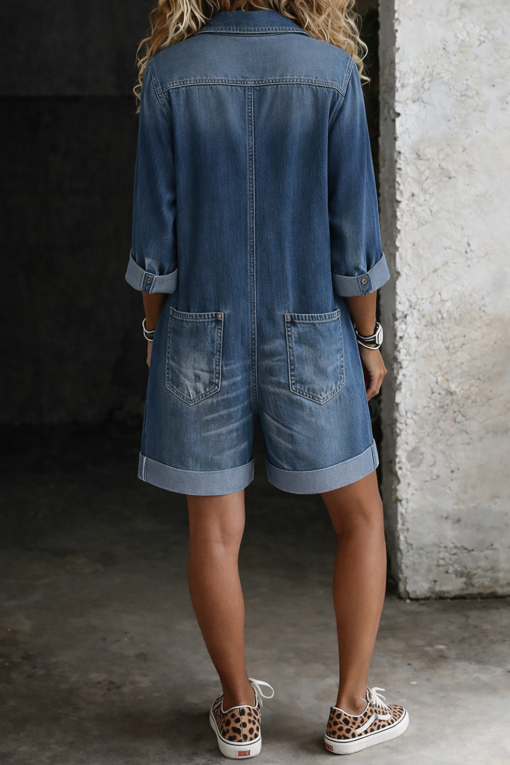 Celia | Denim-Jumpsuit-Shorts - - - Cow Clothing