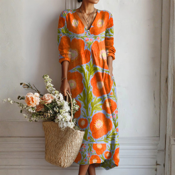 Claire™ – Verzaubertes Blumenkleid - Mehrfarbig - - Cow Clothing