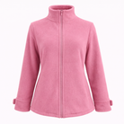 Damen Jacke mit Stehkragen, durchgehendem Reißverschluss und weichem Material