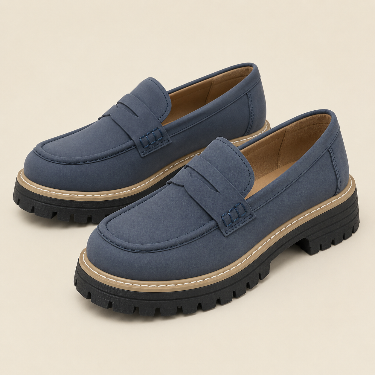 Damen Loafer: elegant und bequem - Blau - Damen > Loafer - Concept Fashionlab