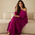 Damen Maxikleid mit lockerer Passform und Knopfdetails