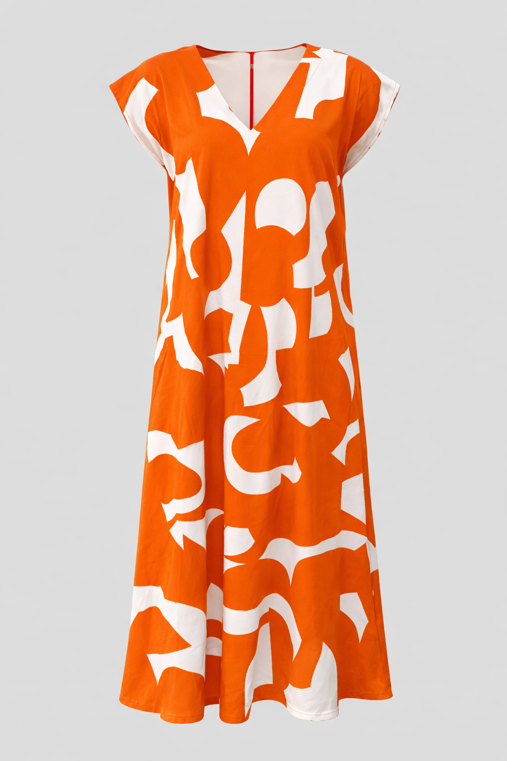 Elegantes V-Ausschnitt-Maxikleid für Damen