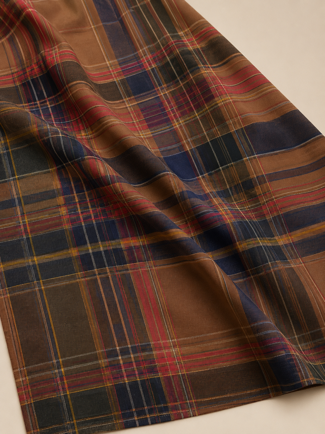 Elegantes zeitloses kariertes Maxikleid - - Plaid Maxi Dress - Concept Fashionlab Boutique