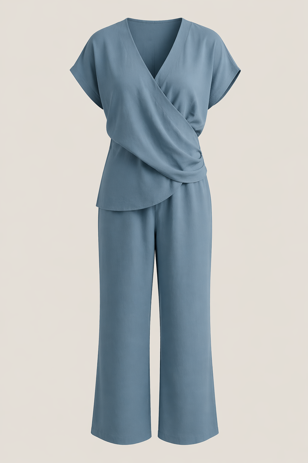 Elegantes zweiteiliges Set - Blau - Two-Piece Set - Concept Fashionlab