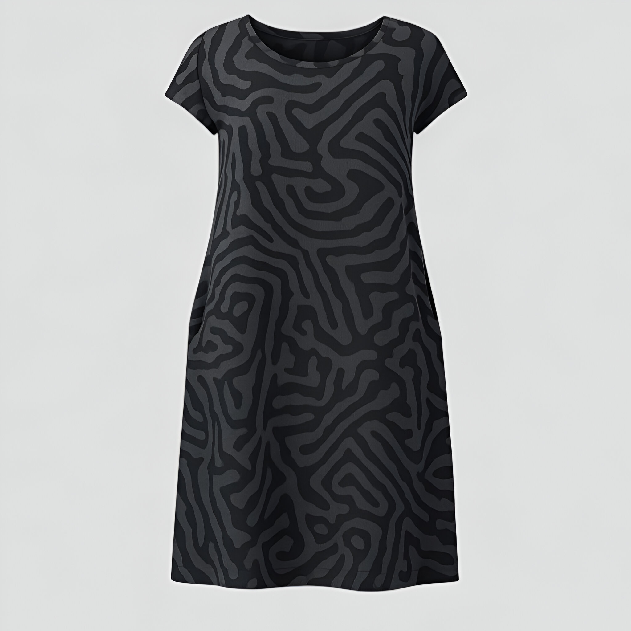 Damen-A-Linien-Sommerkleid - Schwarz - Dress - Concept Fashionlab