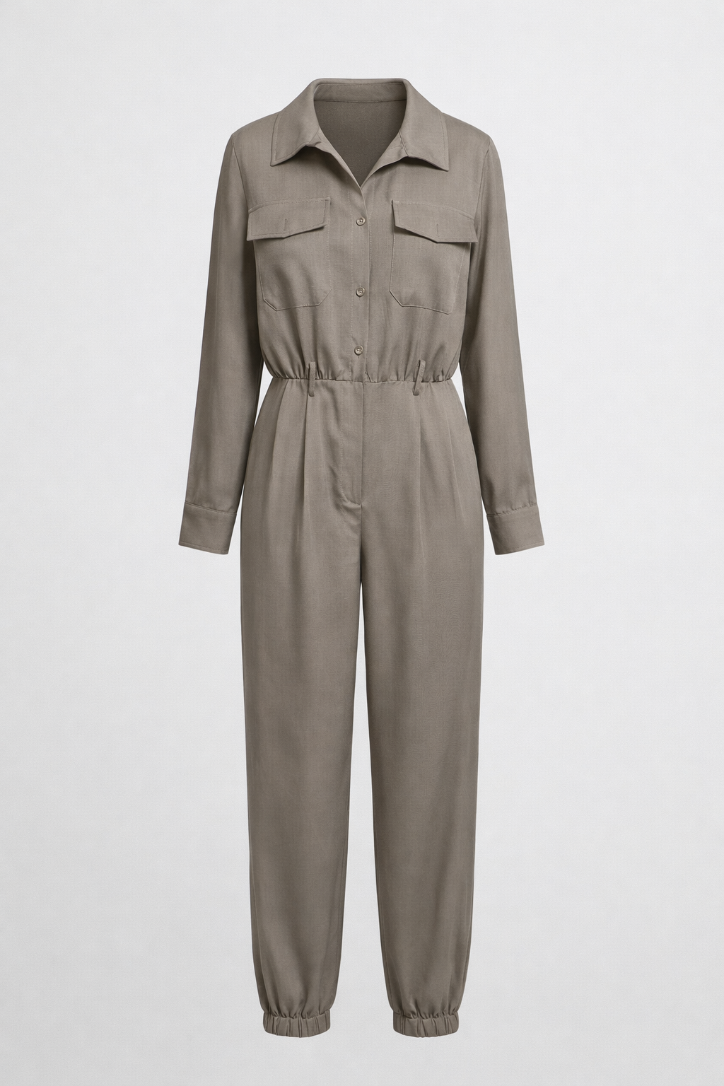 Megan Damen Jumpsuit – Leichter, eleganter Overall mit fließendem Fall für Alltag & Freizeit - Dunkelgrau - Jumpsuit - Concept Fashionlab
