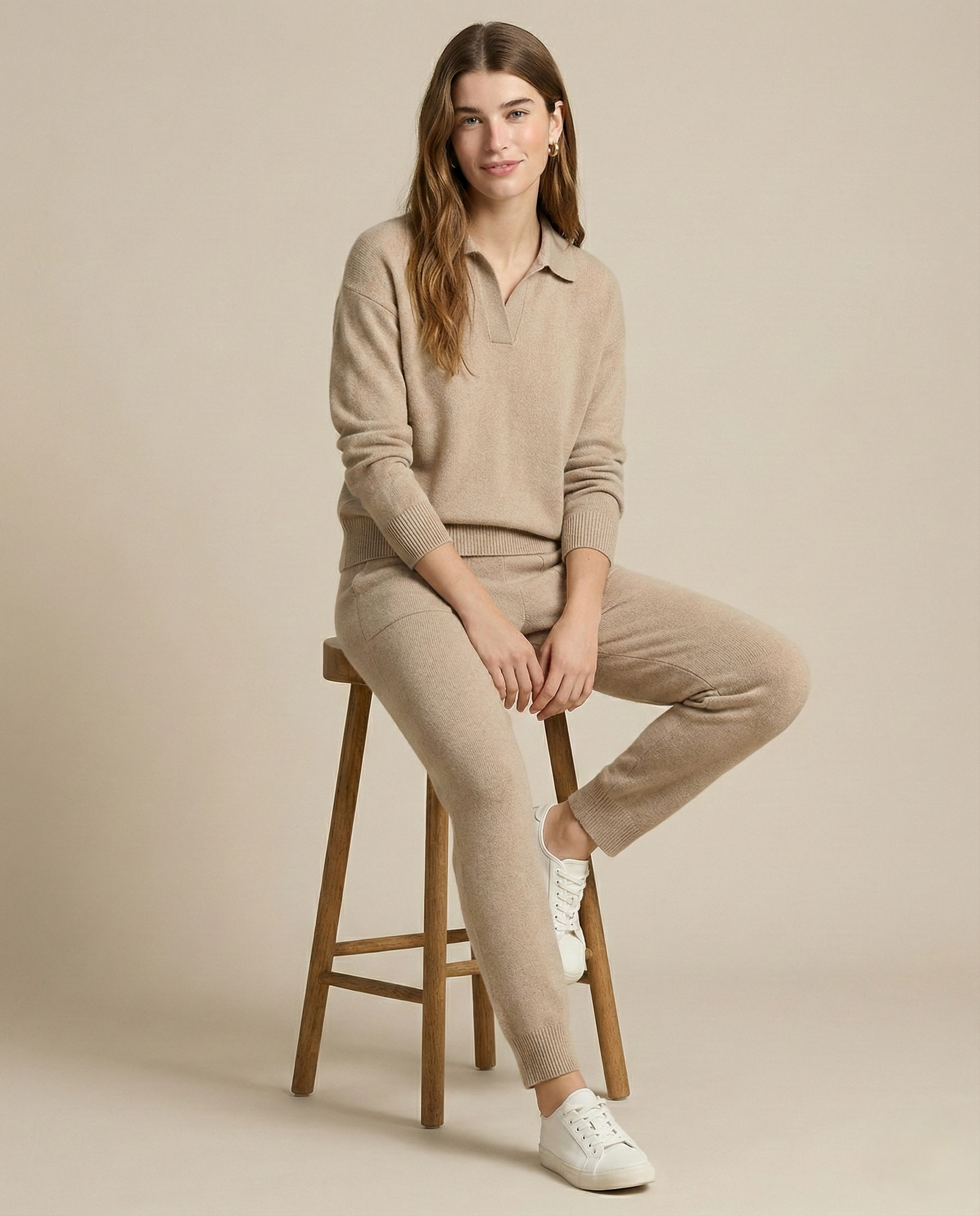 Polo-Strick-Set – müheloser Stil, ganztägiger Komfort - - Two-Piece Set - Concept Fashionlab