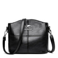 Elegante Leder-Tote mit Stickerei und Crossbody-Tasche für Damen