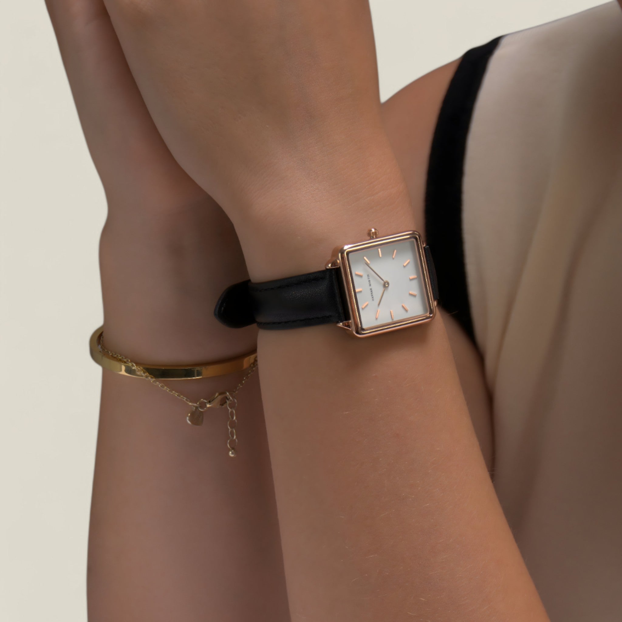 Chloe | Damenarmbanduhr - raffiniertes quadratisches Design - - - Concept Fashionlab