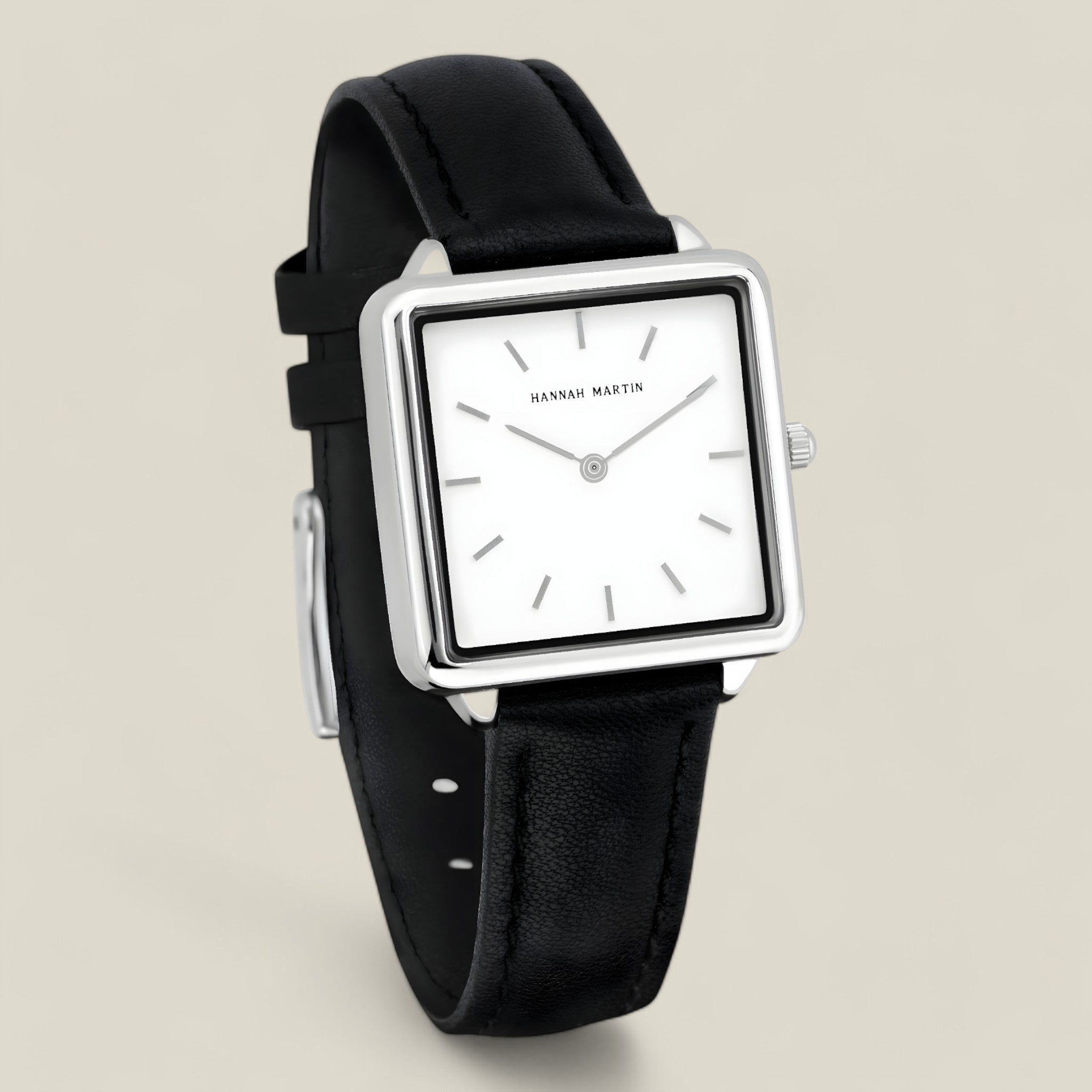 Nina | Silberne quadratische Uhr - Klassisch und bequem - - - Concept Fashionlab