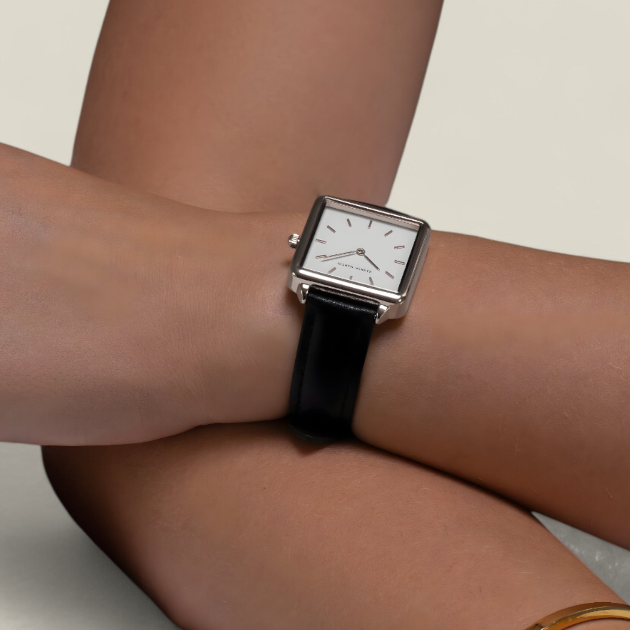 Nina | Silberne quadratische Uhr - Klassisch und bequem - - - Concept Fashionlab