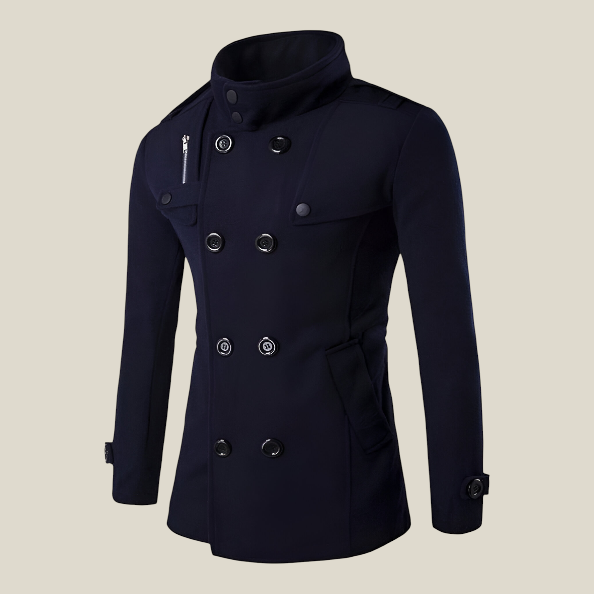 Herren Mittellanger Wollmantel-Concept Fashion Lab