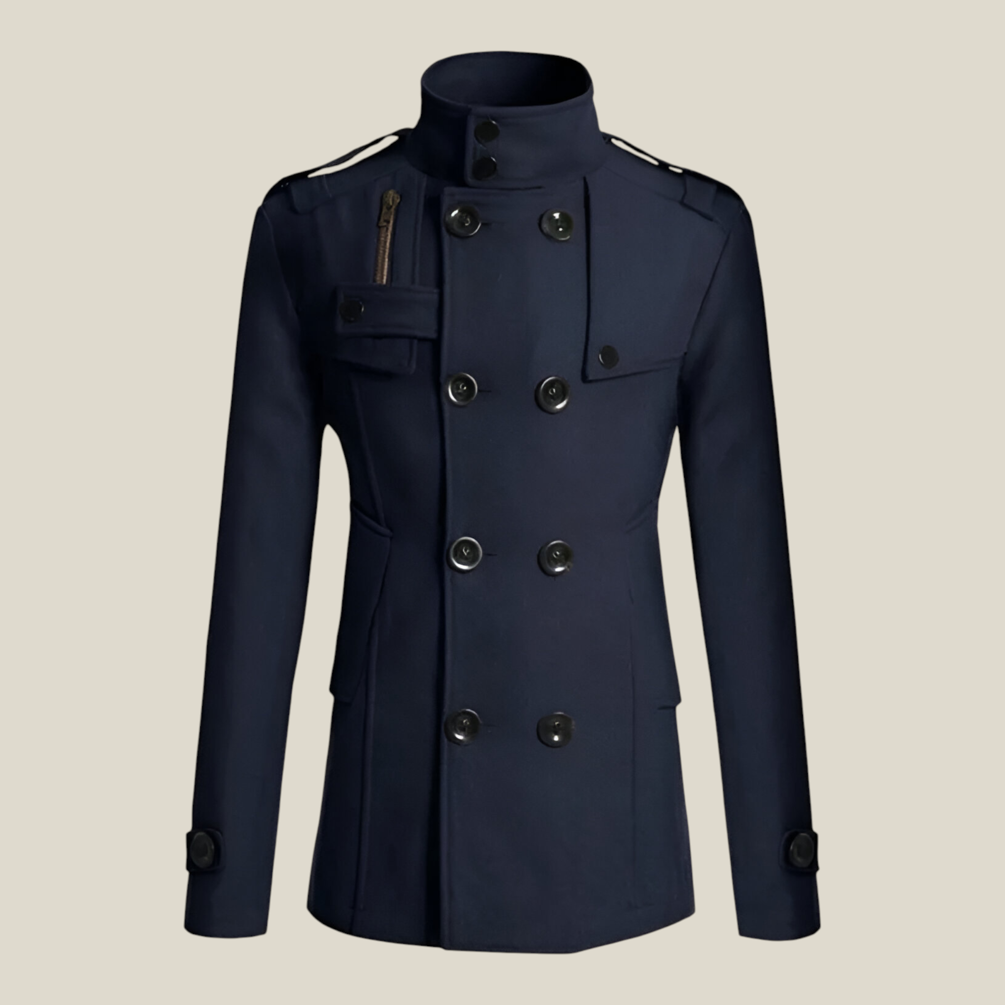 Herren Mittellanger Wollmantel-Concept Fashion Lab