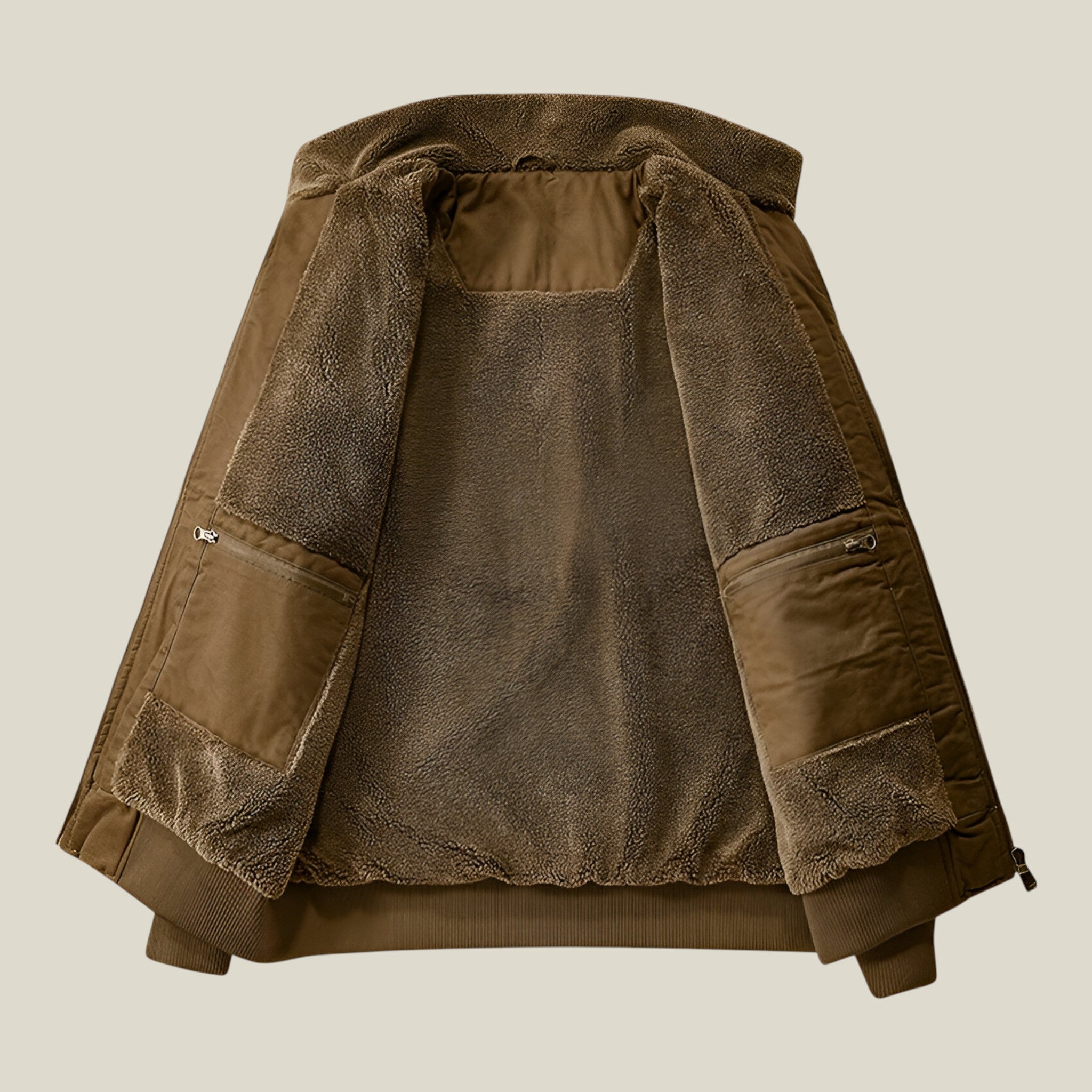 Herren Winterjacke mit Sherpa gefütterten Kragen-Concept Fashion Lab