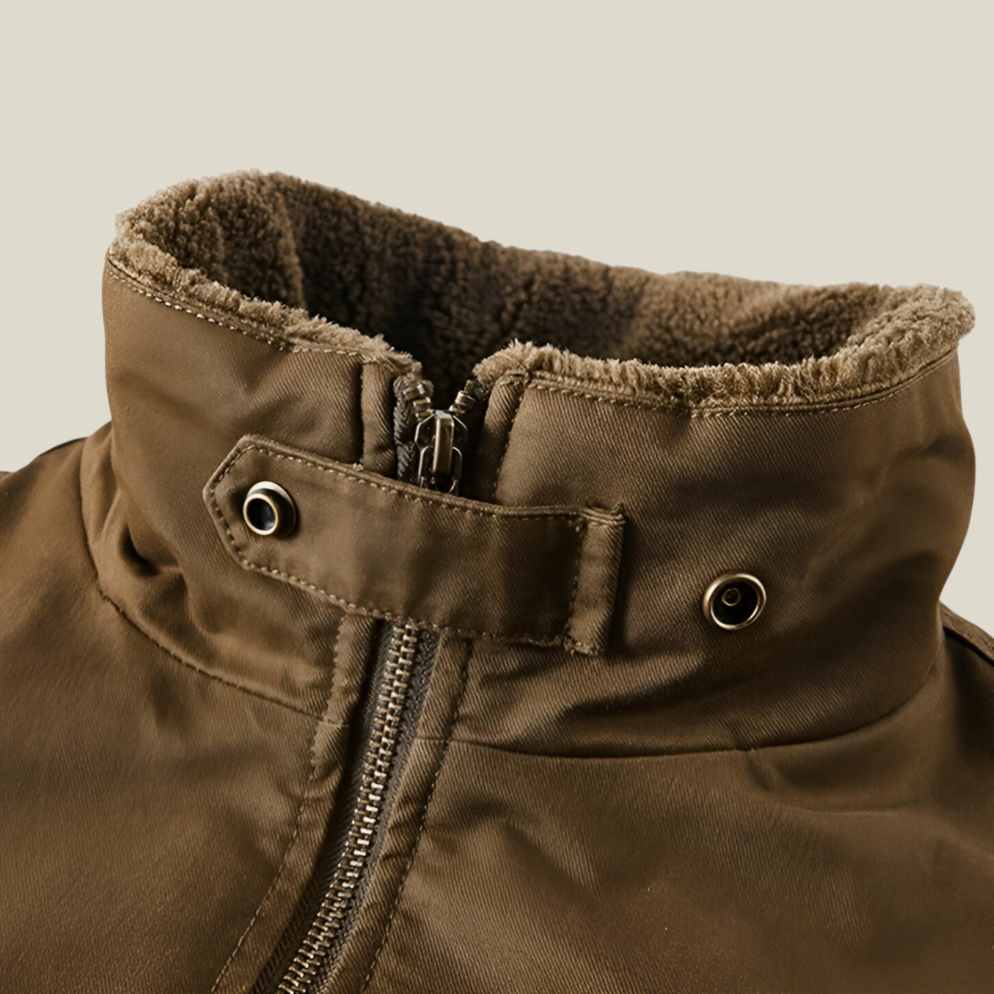 Herren Winterjacke mit Sherpa gefütterten Kragen-Concept Fashion Lab