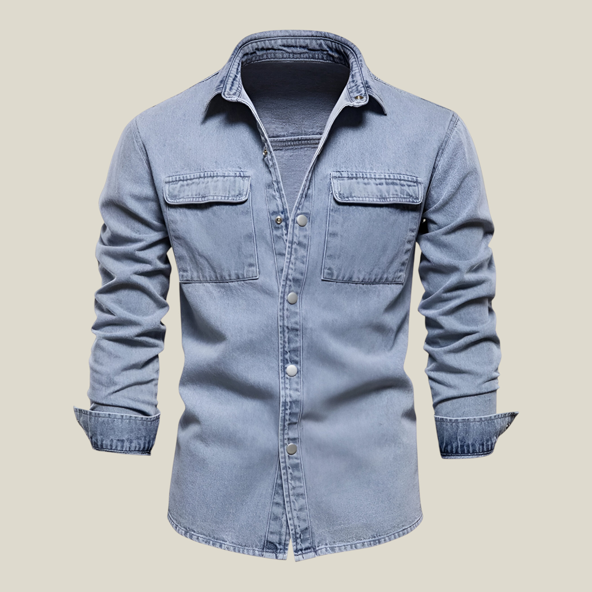 Langärmliges Jeanshemd für Herren-Concept Fashion Lab