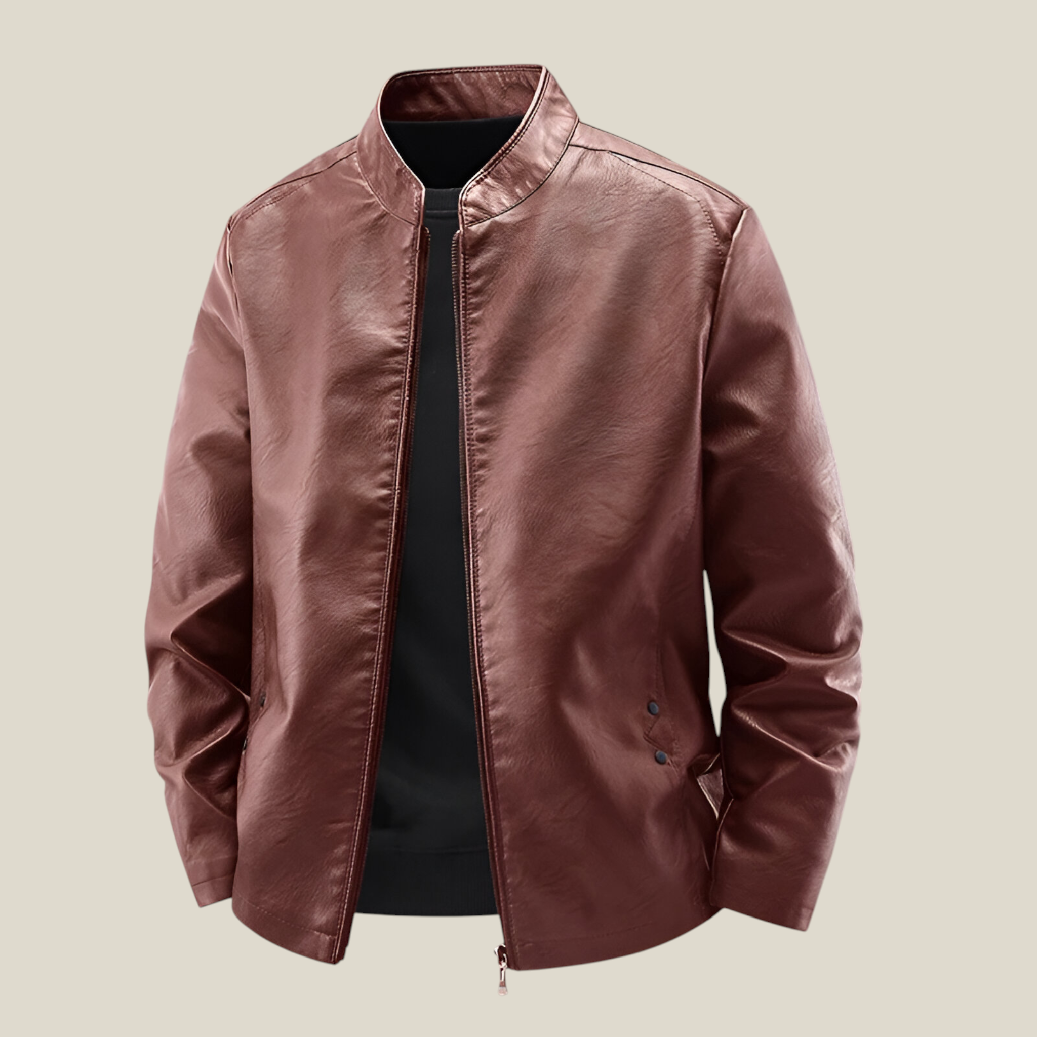 Herren Schlanke Passform Bikerjacke-Concept Fashion Lab