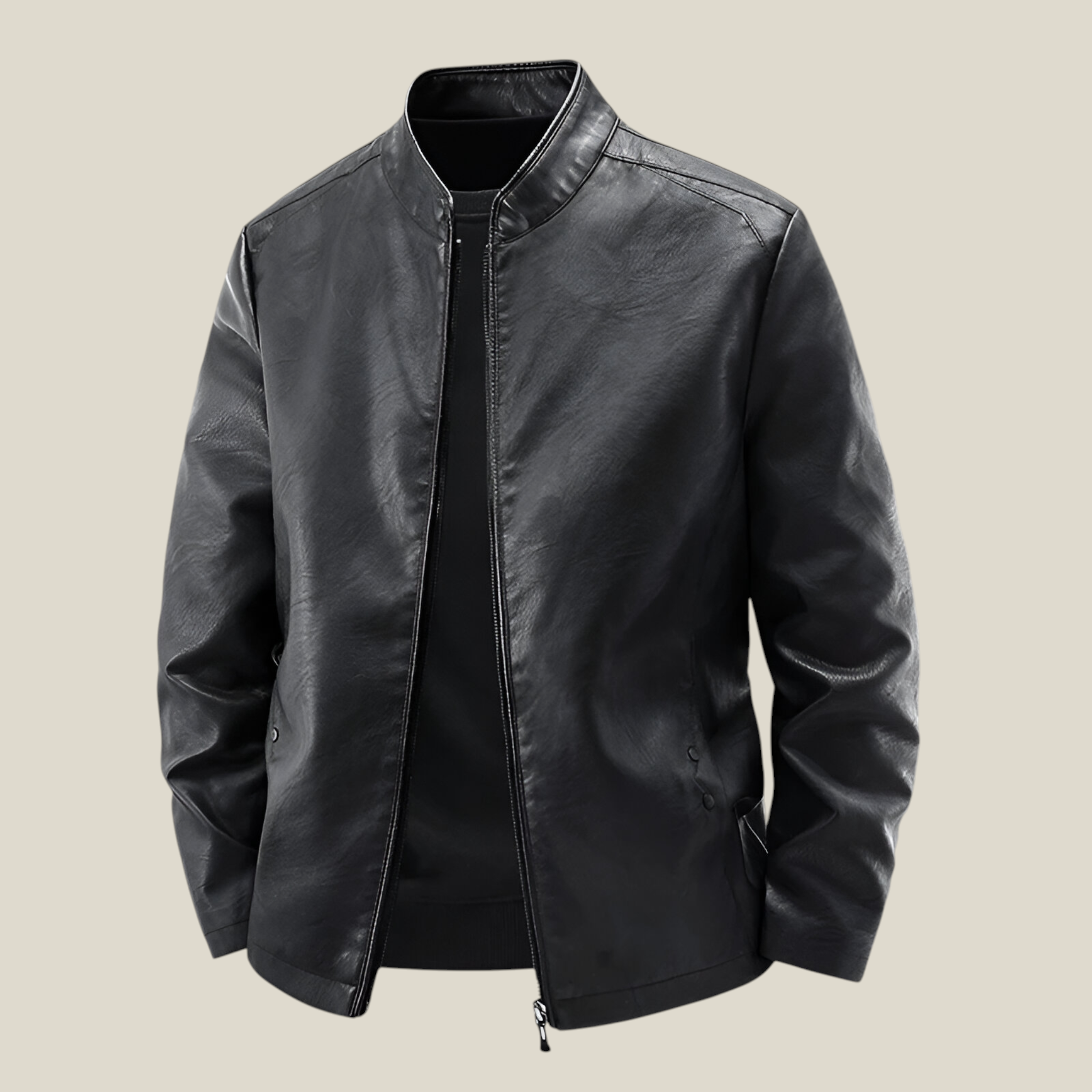 Herren Schlanke Passform Bikerjacke-Concept Fashion Lab