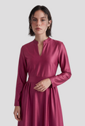V-Ausschnitt-Midi-Kleid – müheloser Chic, schmeichelhafte Silhouette Damen