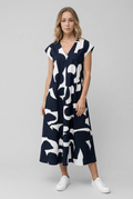 Elegantes V-Ausschnitt-Maxikleid für Damen