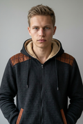 Stilvolle gefütterte Jacke mit Kapuze und Reißverschluss Damen