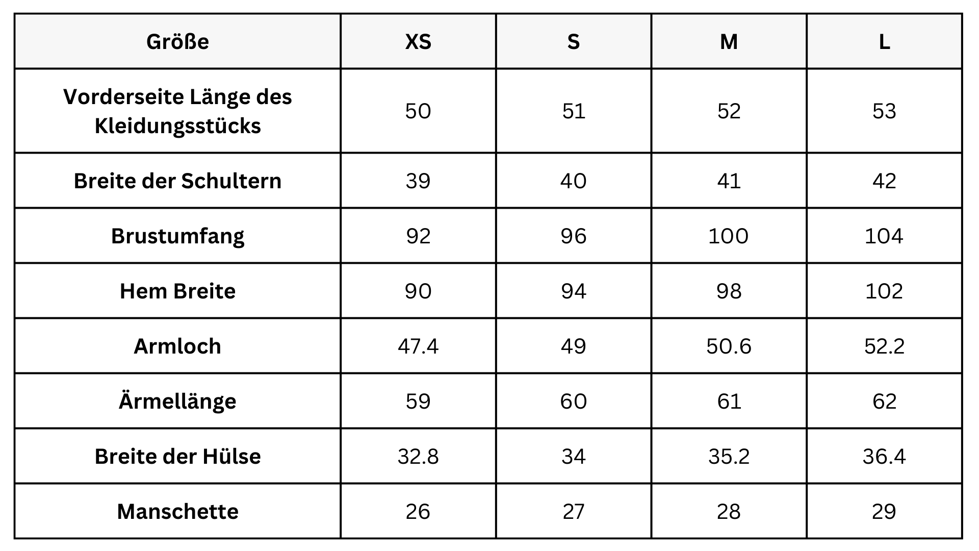 Size Guide