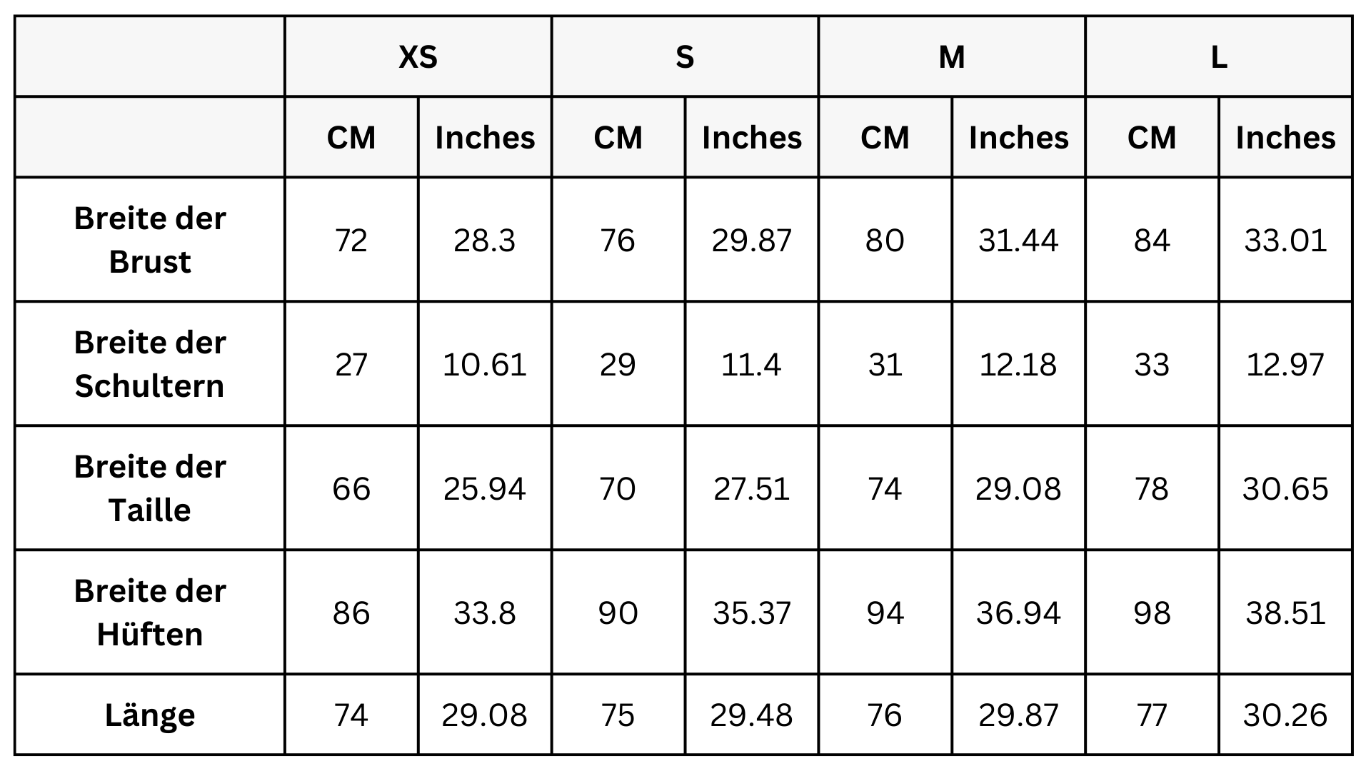 Size Guide