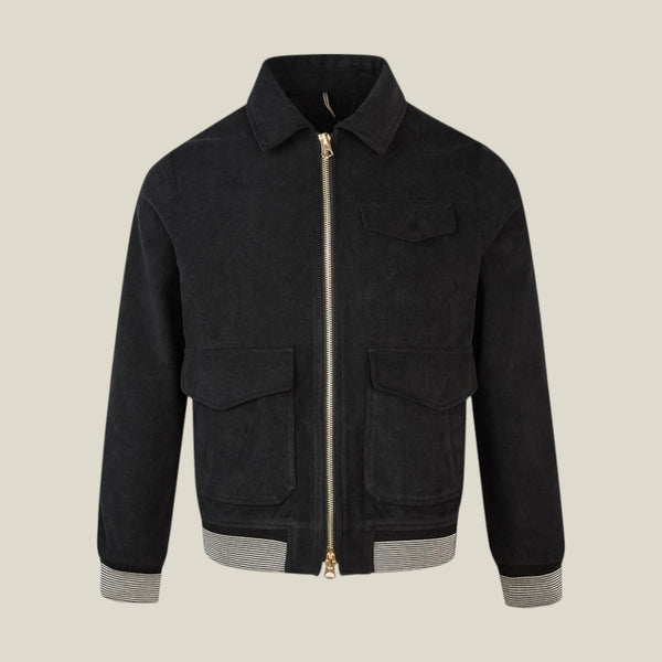 Braune Herrenjacke Reißverschluss Taschen-Concept Fashion Lab