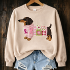 Kuscheliger pullover mit süßem Dackel-Patch-Design