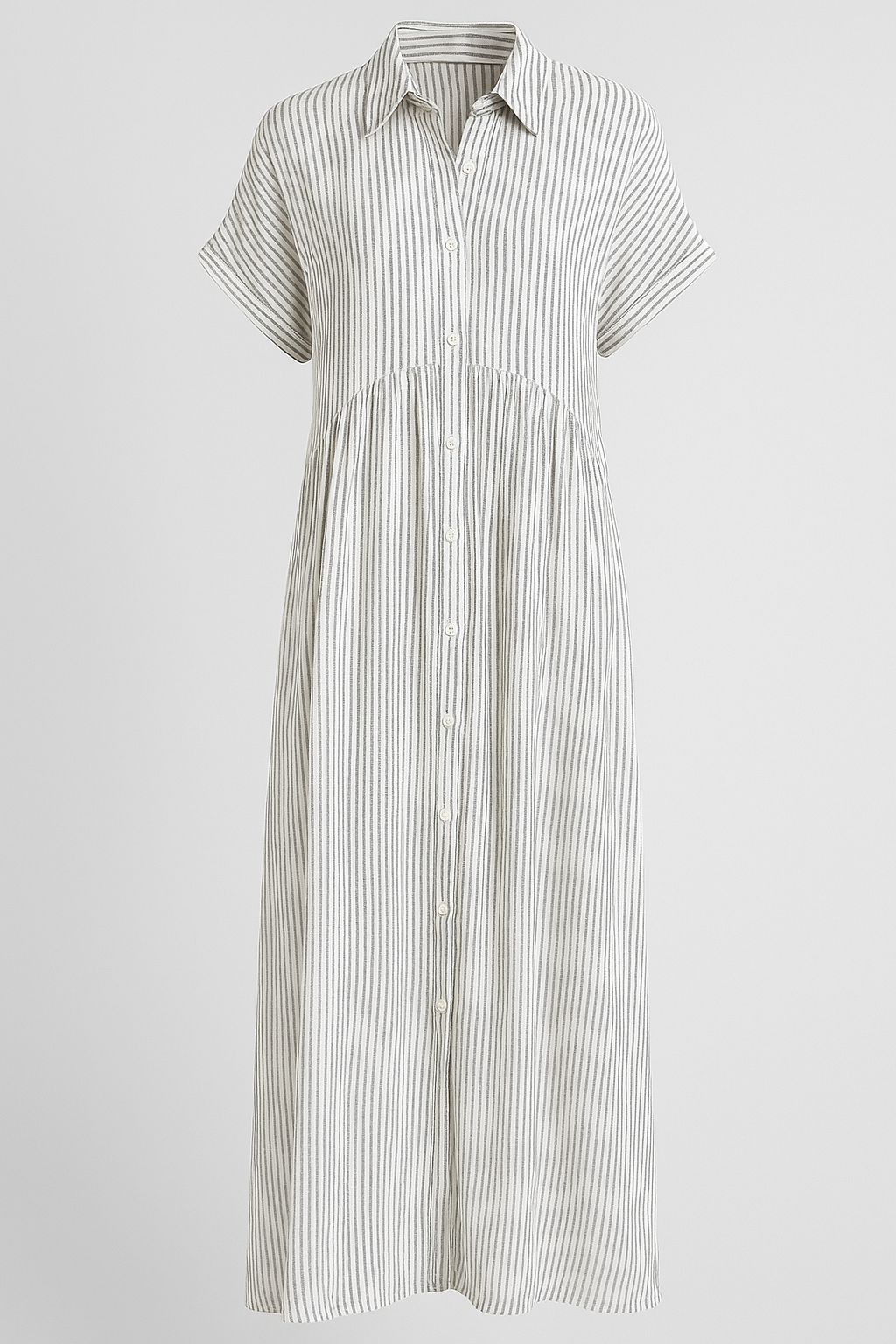 Refined Women's Midi Dress with Handy Pockets - White - Midi Dress - Concept Fashionlab