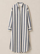 Lässiges gestreiftes Shirt Boho-Stil Maxi-Kleid - - Shirt - Concept Fashionlab