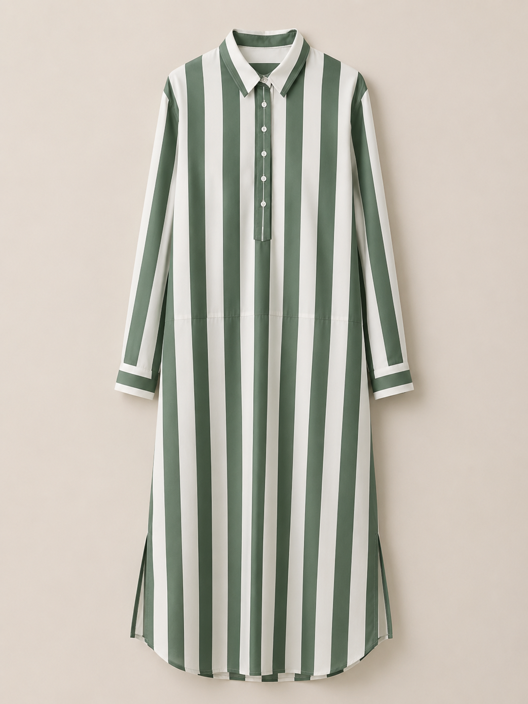 Lässiges gestreiftes Shirt Boho-Stil Maxi-Kleid - - Shirt - Concept Fashionlab