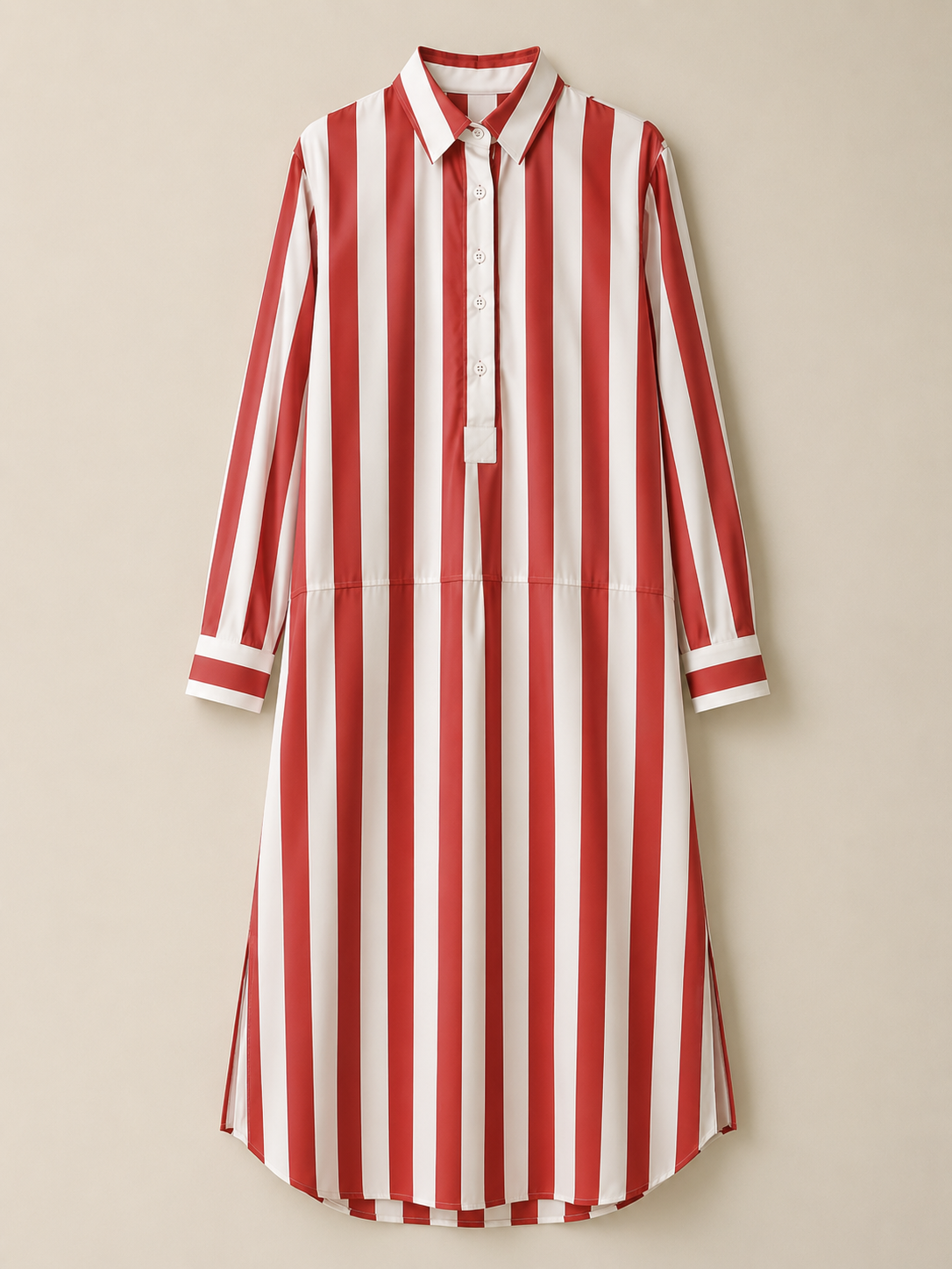 Lässiges gestreiftes Shirt Boho-Stil Maxi-Kleid - - Shirt - Concept Fashionlab