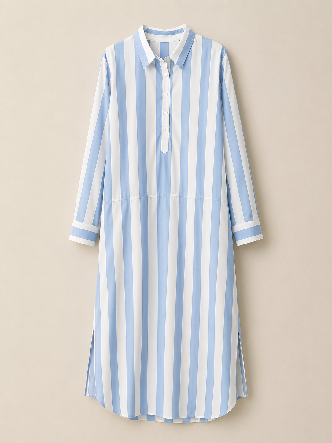 Lässiges gestreiftes Shirt Boho-Stil Maxi-Kleid - - Shirt - Concept Fashionlab