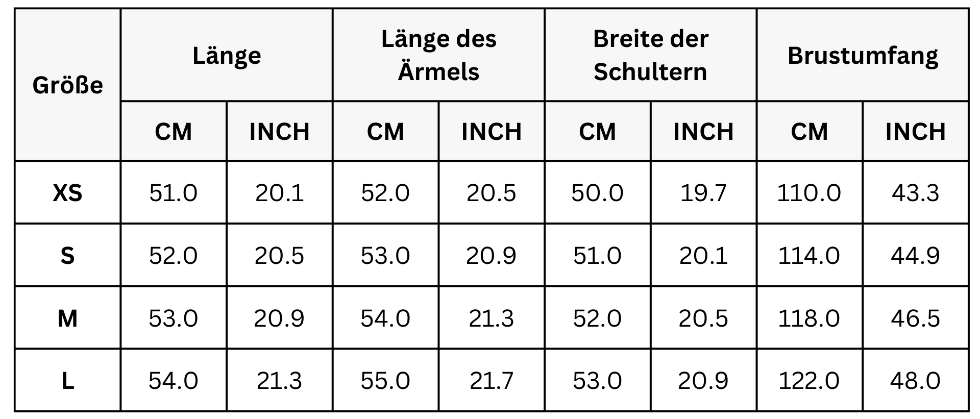 Size Guide