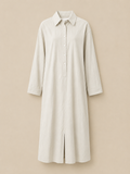 Soline | Lockeres Schwarzes Maxikleid mit Knöpfen