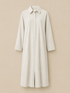 Soline | Lockeres Schwarzes Maxikleid mit Knöpfen - - Maxi Dress - Cow Clothing