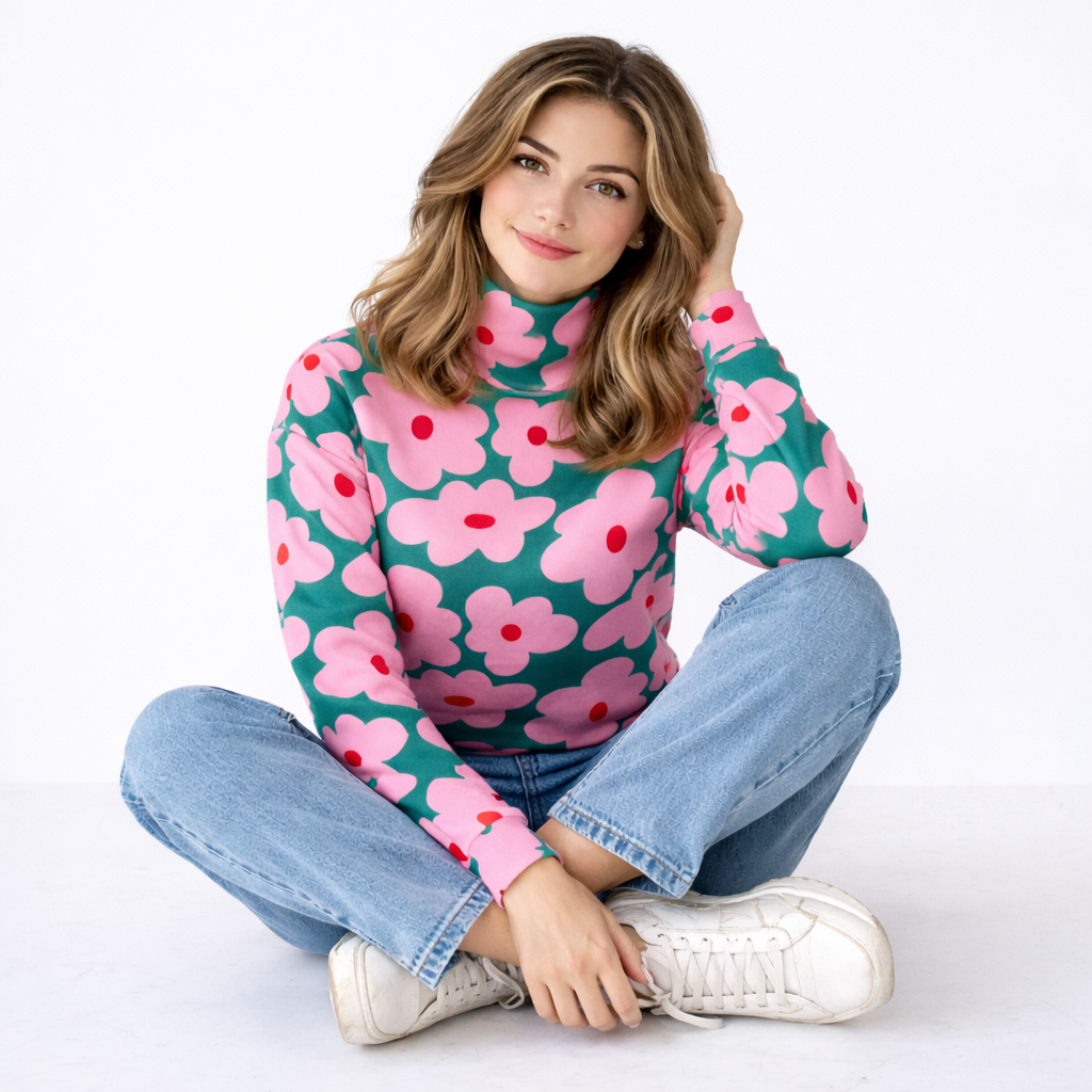 Lotte – Weicher Pullover mit wunderschönem Blumenprint
