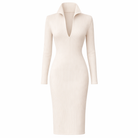 Luxus-gerippte Strickkleid
